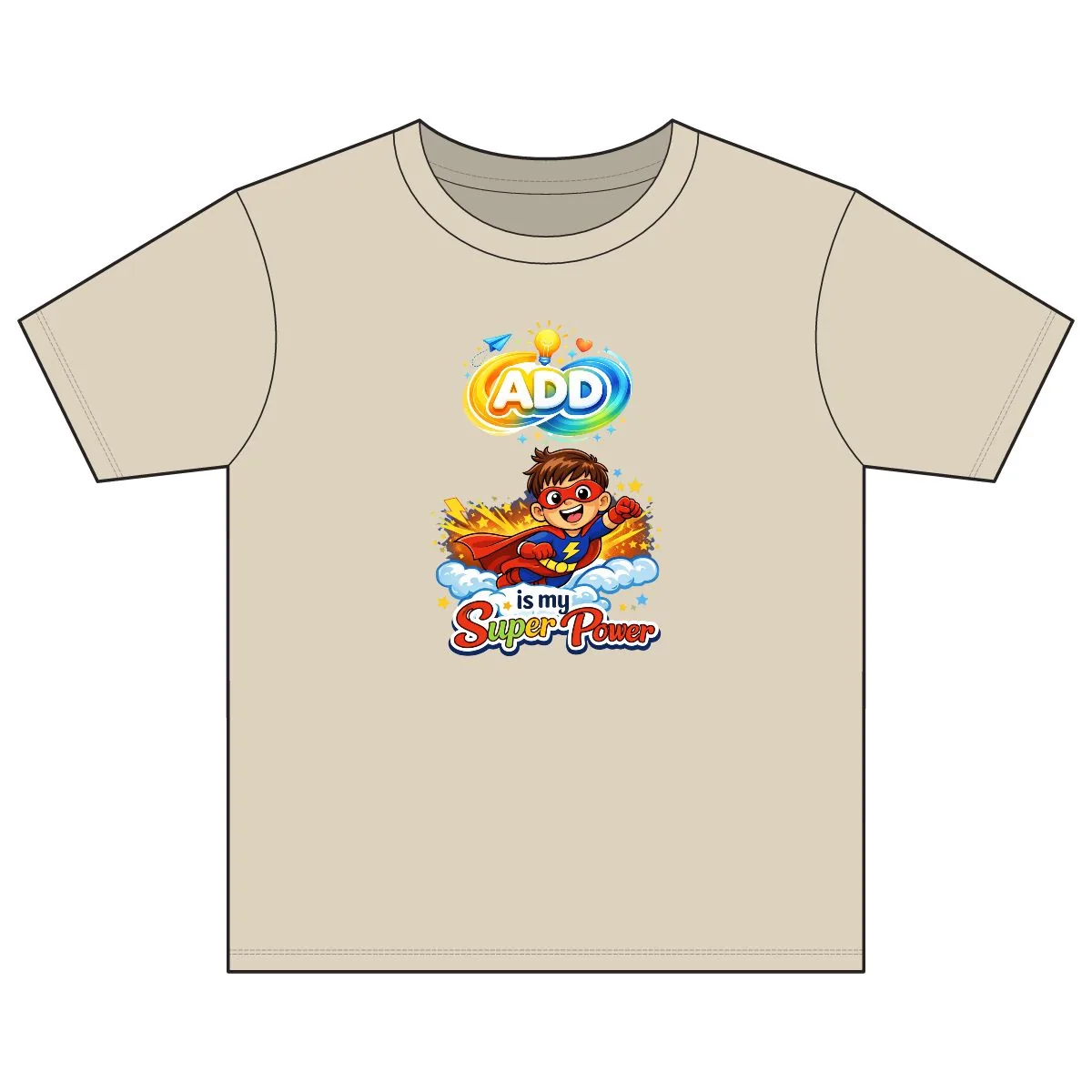 Boys Kids ADD Is My Super Power T-Shirt